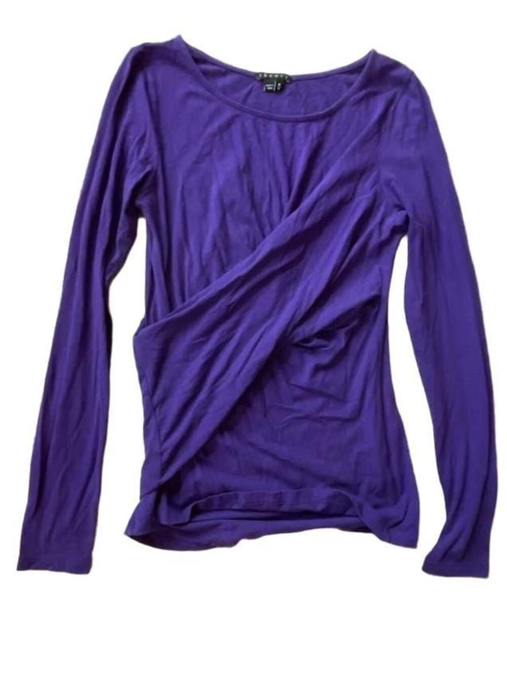 Theory Purple Long Sleeve Wrap Top Size M